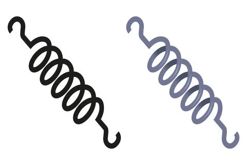 Iron spring icon. Stock Illustration