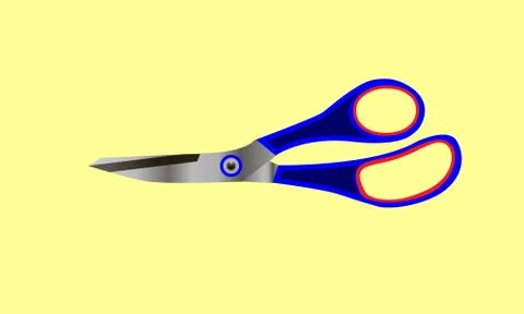 Iron stationery scissors Stock Illustration