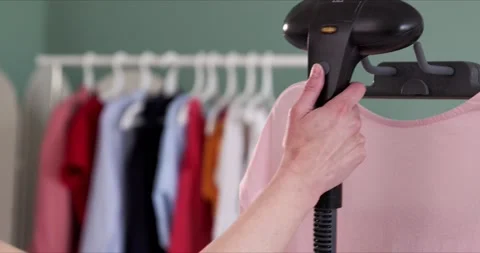 Iron steamer in operation Stock Footage 132210308