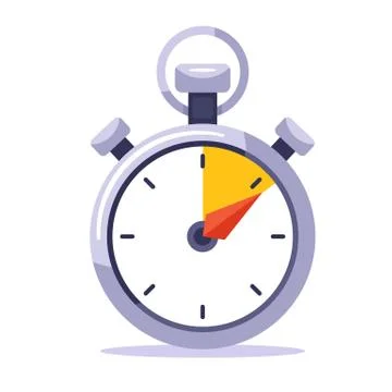 Iron stopwatch counts time. catch up in time. Stock Illustration