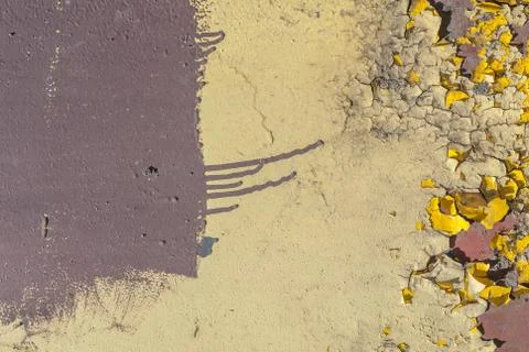 Iron surface is covered with old paint, chipped paint, texture background Stock Photos