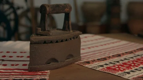 Iron on the table Stock-Footage 94724219
