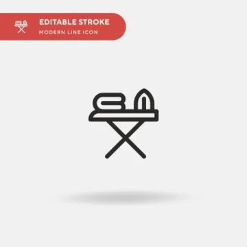 Iron Table Simple vector icon. Illustration symbol design template for web mo Stock Illustration