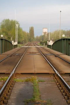 Iron train bridge Stock Photos