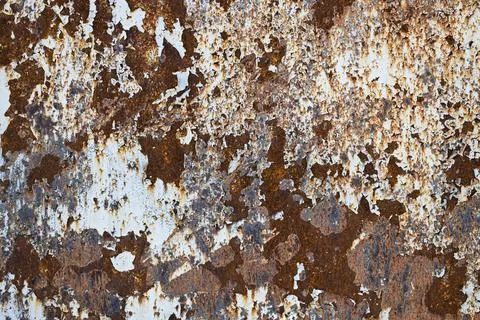 Iron wall with rust. red textured surface. Stock Photos