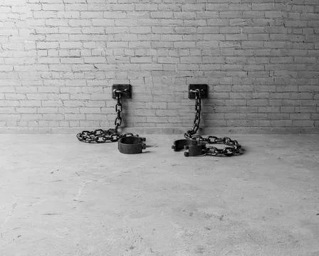 Iron Wall Shackles Stock Illustration