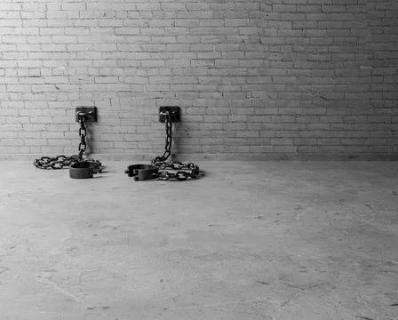 Iron Wall Shackles Stock Illustration