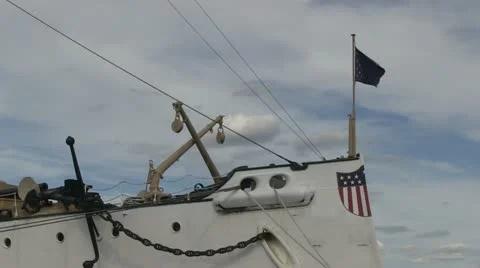 Iron Warship Bow Flag Stockbeeldmateriaal 12061471