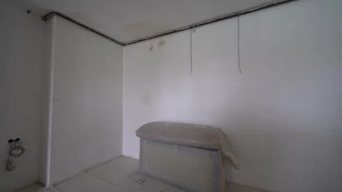 Iron Water Pipe: A Unique Kitchen Detail Stock-Footage 305756923