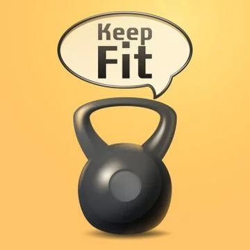 Iron Weight Poster Stock Illustration