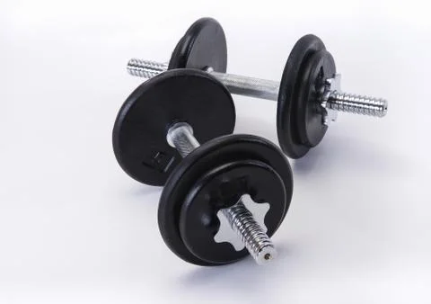 Iron Weights Set Stock Photos
