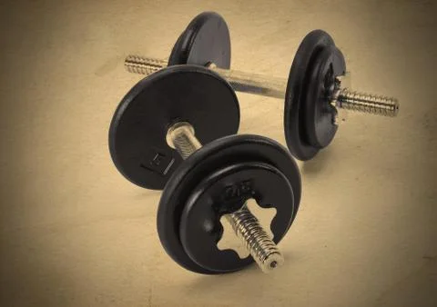Iron Weights Set Stock Photos