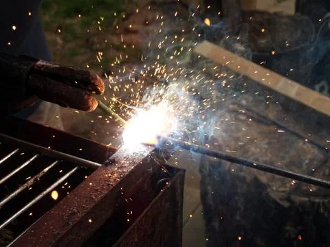 Iron welding Stock Photos