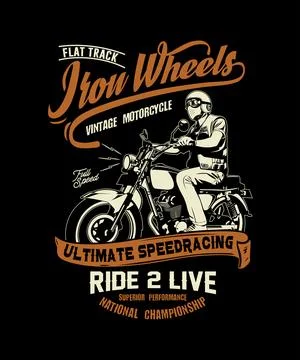 Iron wheels Stock Illustration