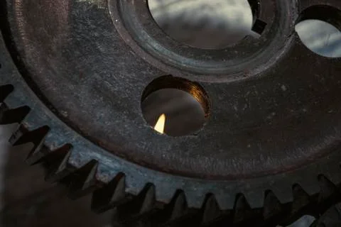 Iron wheels Stock Photos