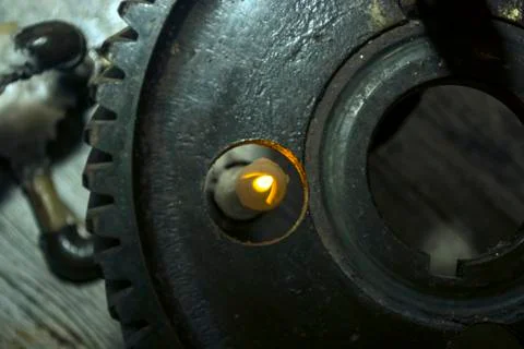 Iron wheels Stock Photos