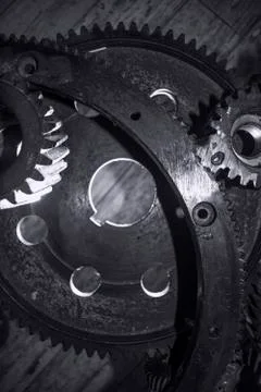 Iron wheels Stock Photos