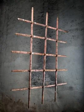 Iron window grille Stock Photos