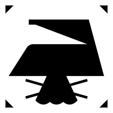 Iron without steam, laundry care symbol Stock Illustration