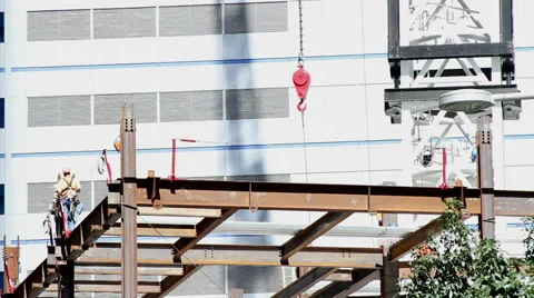 Iron Workers at Construction Site Video stock 40712023