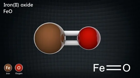 Iron(II) oxide. FeO. Seamless loop. Stock Footage 154230724