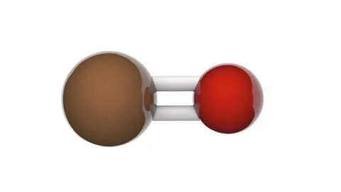Iron(II) oxide. FeO. Seamless loop. White background Video stock 154230735