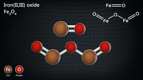Iron(II,III) oxide. Fe3O4. Seamless loop. Stock Footage 154230707