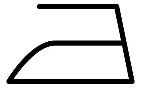 Ironing allowed, laundry care symbol Stock Illustration