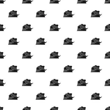 Ironing appliance repeating pattern for laundry background Illustrazione stock