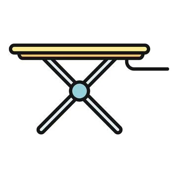 Ironing board flat surface for domestic laundry chore イラスト素材