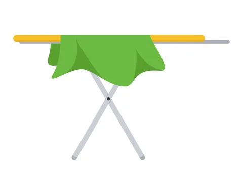Ironing board isolated on background. Flat vector illustration. Stock Illustration