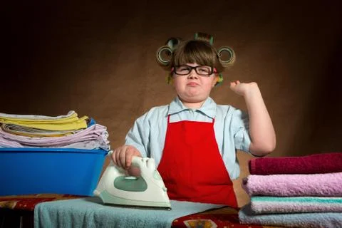 Ironing boring Stock Photos