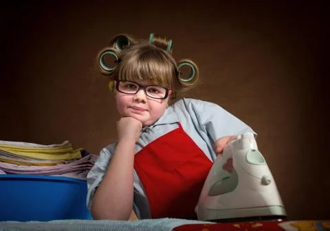 Ironing boring Stock Photos