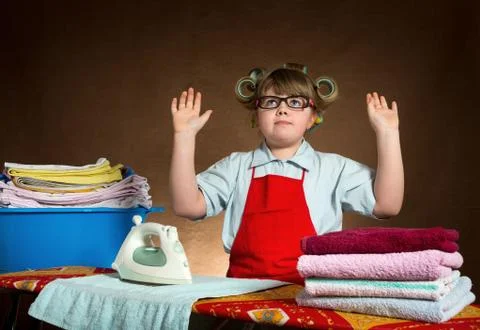 Ironing boring Stock Photos