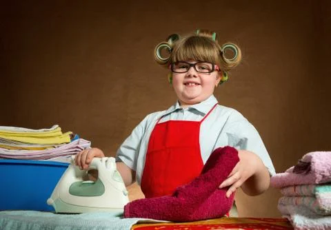 Ironing boring Stock Photos