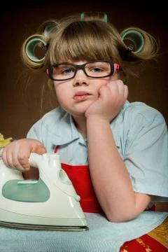 Ironing boring Stock Photos