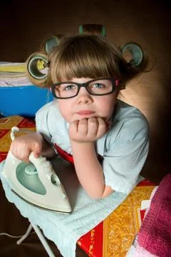 Ironing boring Stock Photos