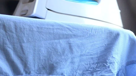 Ironing closeup Stock Footage 97237837