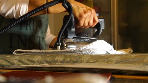 Ironing clothes Stock Footage 257560214