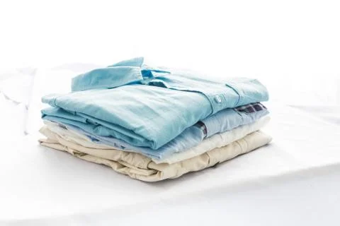 Ironing, clothes, housework and objects concept Stock Photos