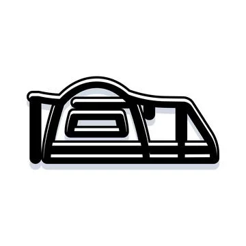 Ironing clothes icon flat line illustration design Stock Illustration