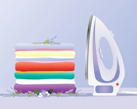 Ironing clothes Stock Illustration