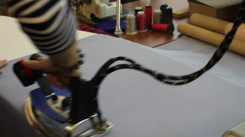Ironing fabric 2 Video stock 33306927