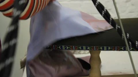 Ironing fabric 8 Stock Footage 33459804