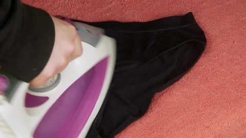 Ironing of linen.Steaming function in an electric appliance. 스톡 동영상 144584864
