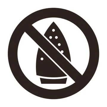 Ironing is not allowed Stock Illustration