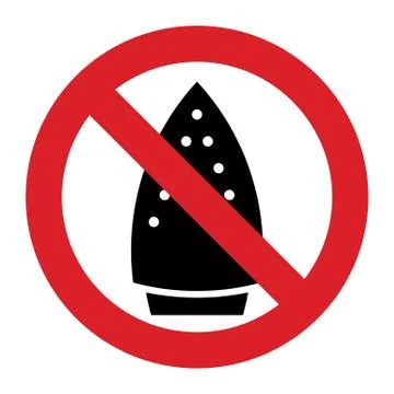 Ironing is not allowed Stock Illustration