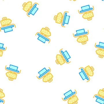 Ironing press color icon vector flat illustration Stock Illustration
