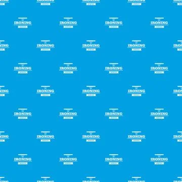 Ironing service pattern seamless blue 库存插图