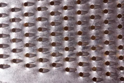 Iron's background rusty grater. Close-up. Macro effect photo Stock Photos